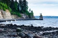 Siwash Rock in Stanley Park, Vancouver, Canada Royalty Free Stock Photo