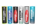 Six AA batteries Royalty Free Stock Photo
