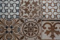 Six Antique Tiles with Unique Patterns Royalty Free Stock Photo