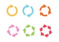 Six arrow reload icons