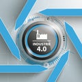 Six Arrows Black Button Industrie 4.0 Infographic