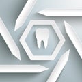Six Arrows Hexagon Infographic Tooth PiAd Royalty Free Stock Photo