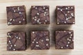 Six Brownies Royalty Free Stock Photo
