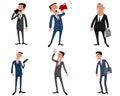 Six businessmen set Royalty Free Stock Photo