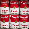 Six Can tins of Campbell`s Tomato Soup