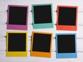 Six color polaroids Royalty Free Stock Photo