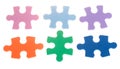 Six color puzzle blocks