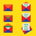 Six colorful mail envelopes for email marketing