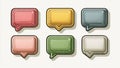 Colorful Speech Bubbles on White Background Royalty Free Stock Photo