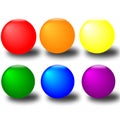 Six colourful Buttons Royalty Free Stock Photo
