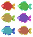 Six Colourful Fish Royalty Free Stock Photo