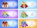 Six congratulation card to Christmas and New Year