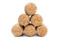 Six cork Royalty Free Stock Photo