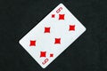 Six of Diamonds playing card Royalty Free Stock Photo