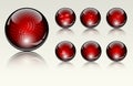 Six different crystal spheres Royalty Free Stock Photo
