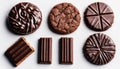 Six different types of chocolate desserts