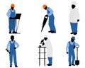 Six different workers