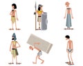 Six egyptians set Royalty Free Stock Photo