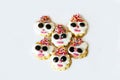 Six face cookies Royalty Free Stock Photo