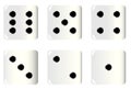Dice Faces In White Over A White Background Royalty Free Stock Photo