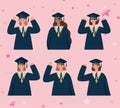 six female graduated