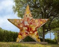 Six foot fiberglass star sculpture titled `Connections `, by artist Elias Wilson Arlington, Texas