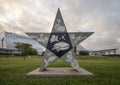 Six foot fiberglass star sculpture titled `Dreaming of Greatness`, by artist Mike Brown in Arlington, Texas