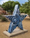 Six foot fiberglass star sculpture titled `The Wave`, by artist Danielle Zamangi in Arlington, Texas