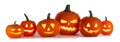 Halloween Pumpkins on white Royalty Free Stock Photo