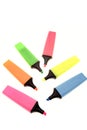 Six highlighters Royalty Free Stock Photo