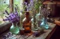 six homemade lavender oil recipes Royalty Free Stock Photo