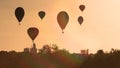Hot Air Balloons Over Iowa Royalty Free Stock Photo