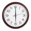 Six hours on the round clock Royalty Free Stock Photo
