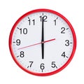 Six hours on a round dial Royalty Free Stock Photo