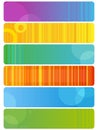 Six multi-coloured banners Royalty Free Stock Photo