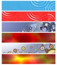 Six multi-coloured banners 9 Royalty Free Stock Photo