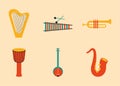 six musical instruments