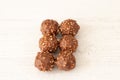 Six Nutty Chocolate Ice Cream Balls