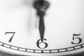 Six o`clock on clock face Royalty Free Stock Photo