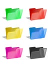 Six opened folder data Internet Icons