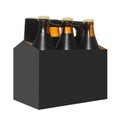 Six Pack of Beer Bottles Royalty Free Stock Photo