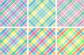 Six Pastel Plaids