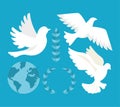 six peace day icons Royalty Free Stock Photo