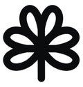 Six petals leaf, icon