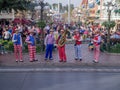 Six piece band on Main Street USA at the Disneyland Royalty Free Stock Photo