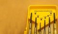 Six piece Precise screwdriver set.tool set. Royalty Free Stock Photo