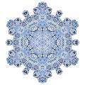 Six-pointed snowflake pattern