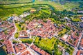 Six pointed star fortress town of Karlovac aerial view