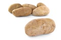 Six Raw Russet Potatoes Royalty Free Stock Photo