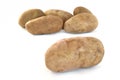 Six Raw Russet Potatoes Royalty Free Stock Photo